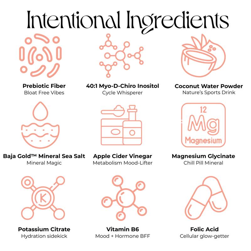 IRIS Variety Pack Hormone Health Electrolyte Drink Mix - 15 On-The-Go Sticks Variety Pack for PCOS Support & Ovarian Function with 40:1 Myo & D-Chiro Inositol, Magnesium, Prebiotic Fiber