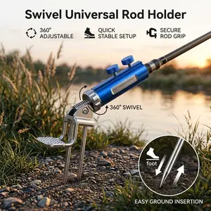 Universal Fishing Pole Stand, Tripod Style Rod Holder, Outdoor Camping Ground Stake, Durable & Stable Design, Perfect for Anglers
