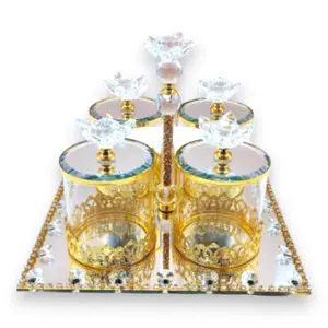 Fancy Crystal Kitchen Storage Jars - Rotatable Fancy Crystal Kitchen Storage Jars - Rotatable