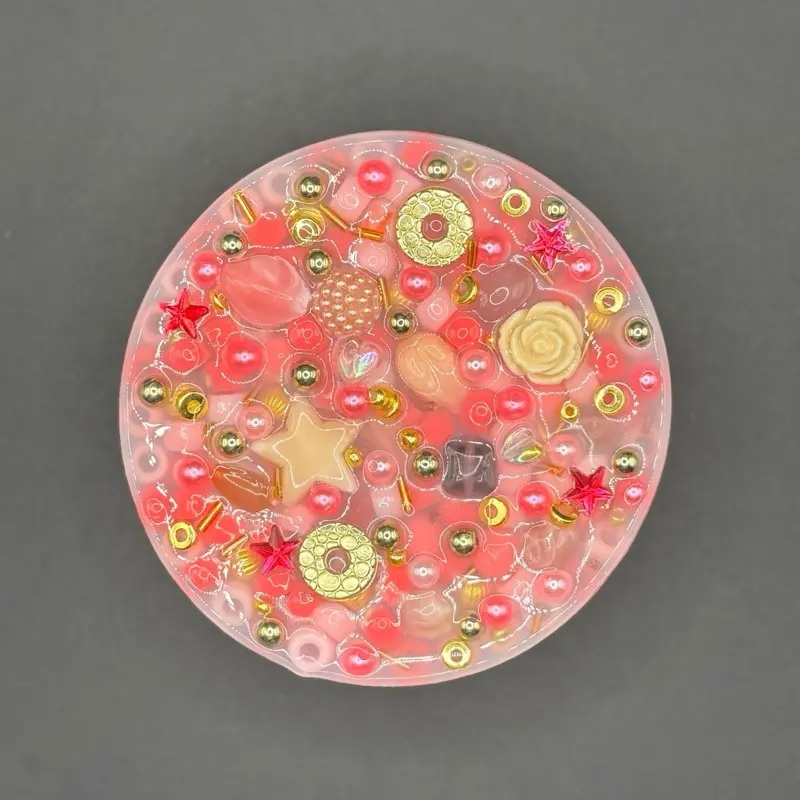 Bubblegum Glam Silicone Picky Pad Fidget Toy - Skin Picking Tool for Stress Relief and Relaxation, ADHD & Anxiety Fidget, Skin Picking Tool for Relaxation Colorful Acrylic