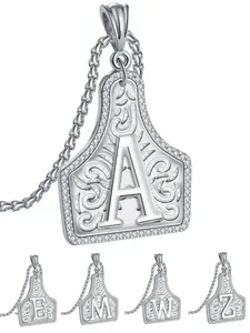 Handmade new letter-shaped necklace with dual-color gold and silver pendants and adjustable chain. Ideal gift for men and women in autumn. Popular item for Christmas Letters Necklace Initial Letter Necklace