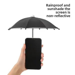 Mini Beach Sunshade Umbrella for Phone, Portable Rainproof Cover, Lightweight Canopy, Artistic Decoration, Ideal for Outdoor Use & Daily Essentials