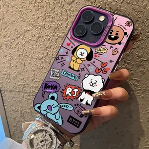 Cute Cartoon B-BT-21S Phone Case Protector Suitable for iPhone 17 16e 16 15 14 13 12 11 Mini Pro Max Air X XR XSMAX 8 7 Plus Anti Fall Matte Back Cover
