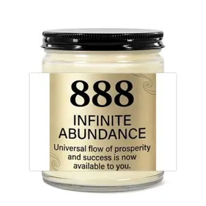 4oz Clear Jar Candle | 2.25"x1.5" White Label | Black Lid