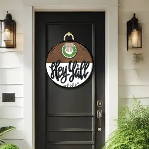 DK Classic Stain Hey Y'all Door Hanger w / Room for a Mini