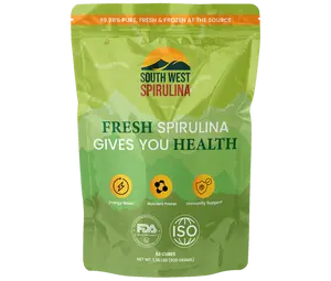 South West Fresh Frozen Spirulina 62 Cubes Rich in Protein & Antioxidants for Health Enhancement & Fitness Higher Bioavailability Potent Antioxidants Healthcare Vitamin Dietary Nutrition