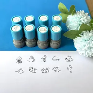 Marine Life Design Stamp, 1 Count Portable Cute Cartoon Sea Animal Stamp, Office Stationery & Supplies for Students School Dormitory Home