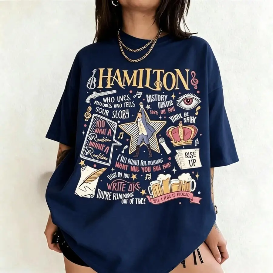 Alexander Hamilton Inspired Tee, Broadway Musical Drama Apparel, Founding Father Tribute Comfort Shirt Multiple Colors