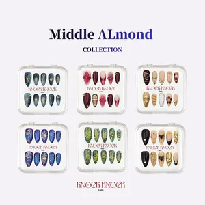 KNOCK.KNOCK BEAUTY | 10PCS Handmade Press-On Nails – Middle Almond Collection