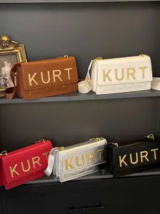 Women's PU Crossbody Shoulder Bag, Magnetic Closure Chain Strap Design, Casual Fashion Accessory for All Seasons, Quilted Crossbody Bag