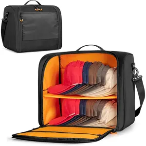 Large Hat Bag for Baseball Caps, Cap Organizer carrier for 20-24 Caps, Portable Hat Storage Case Holder for Traveling, Home Storage ( Design)