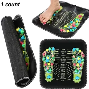 Professional Stone Foot Care Pad, Reflexology Massage Tool, Non-Electric Health Acupressure Mat for Long Sitting, Home Office Car Use, Foot Roller