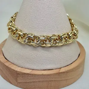 Fashionable Chunky Bracelet, Gold Chain & Link Jewelry Accessory for Male, Female Daily Wear