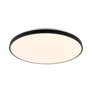 JONATHAN Y Astrid Modern Modern Minimalist Iron Circle Integrated LED Flush Mount; for Living Room,Bedroom, Kitchen, Office