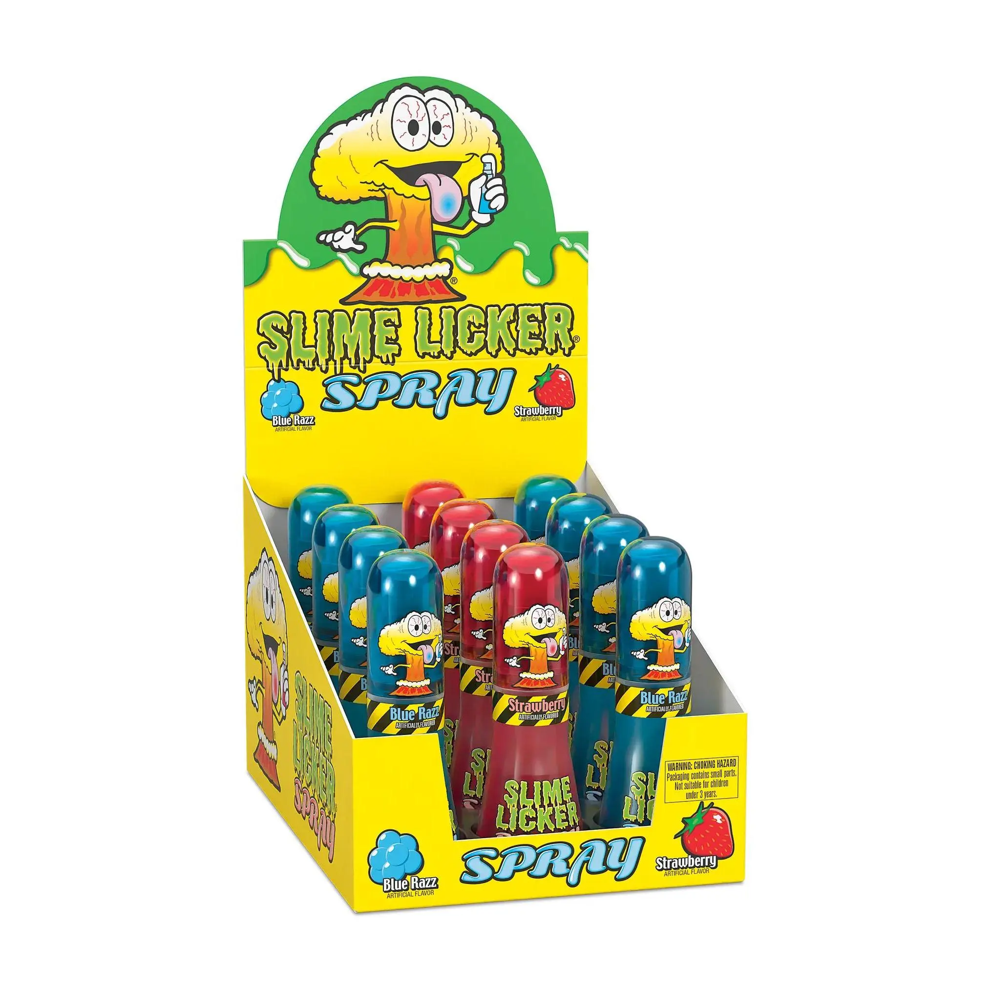 Toxic Slime Licker Spray Sour Blue Razz Strawberry 12ct