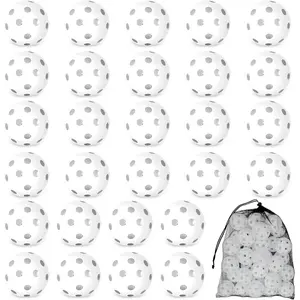 12/30/60 Practice Baseballs for Hitting, 2.8 Inch Plastic Soft Lightweight Hollow Training Softballs for Sport Pitching Batting
