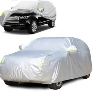 Waterproof Car Cover Heavy Duty - All Weather UV Protection Windproof Snowproof Outdoor Full Vehicle Cover with Reflective Strips, Universal Fit for SUV Sedan,Car Stuff