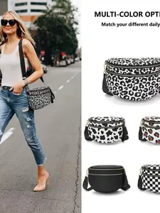 Trendy High-End Plaid Crossbody Bag, Women's Adjustable Shoulder Strap, Stylish and Versatile, Perfect for Daily Use