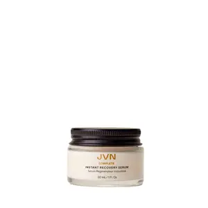 JVN Complete Instant Recovery Hair Serum Travel, 1 Fl Oz, Frizz Fighting, Heat Protectant, Hair Smoothing Cream Strengthens & Repairs Damage, Silicone Free