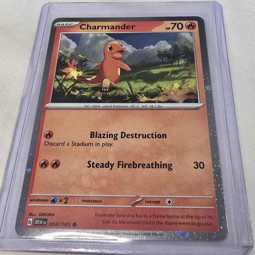 Charmander MEW 004/165 Holo Cosmo Raw Card - TikTok Shop