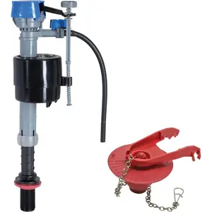 Fluidmaster K-400H-039 High Performance Toilet Fill Valve with 2-Inch Adjustable Toilet Flapper Kit