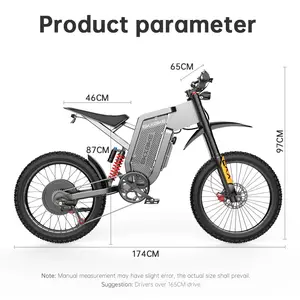 X21 MAX 6000W Electric Bike 60V/30AH Ebike Motobike for Adults