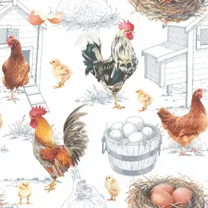 Chicken Farm Beverage Napkins • Beverage Napkins