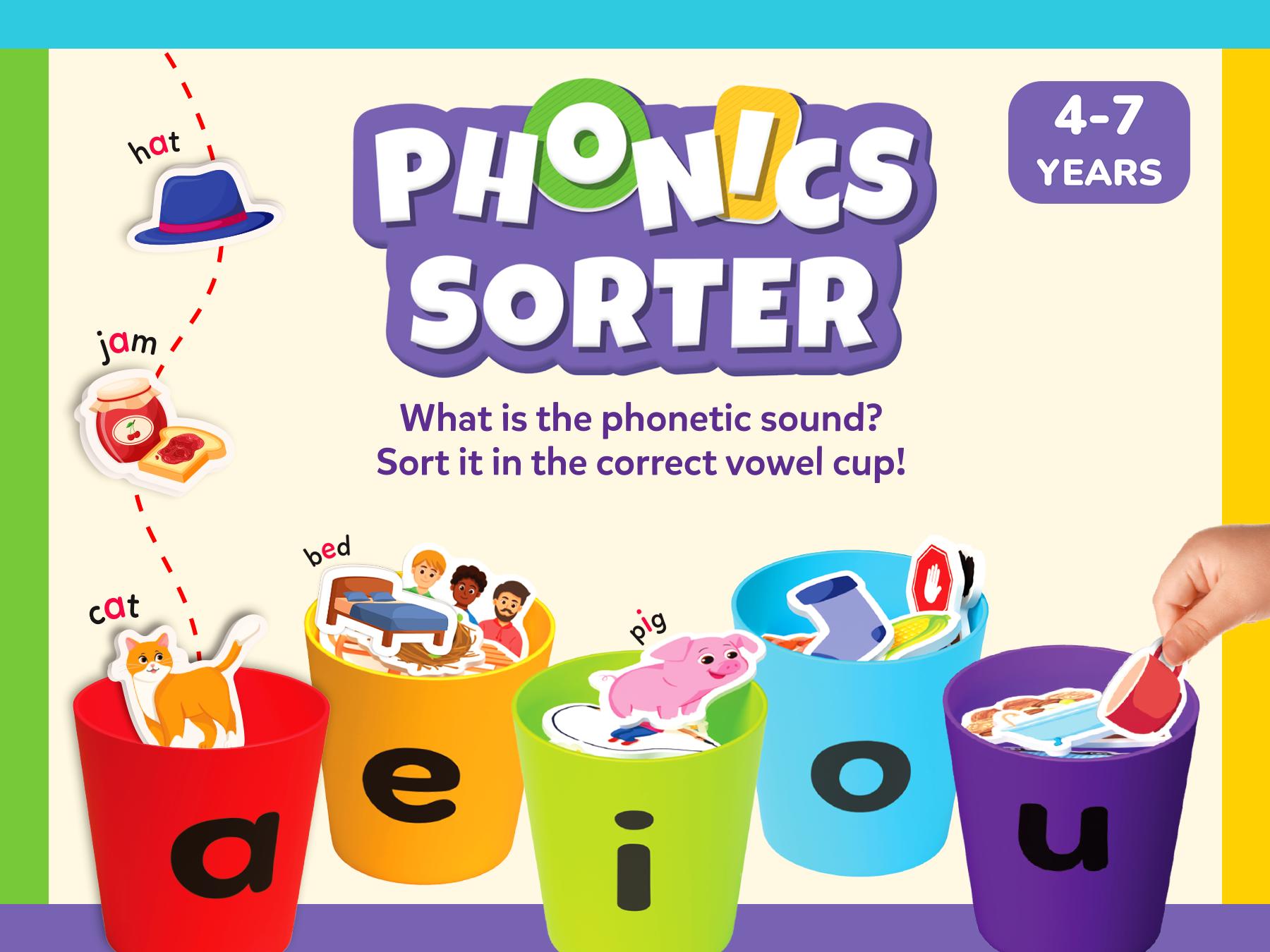 Skillmatics Learning Toys – Phonics Sorter, Vowel Sorting & Early ...