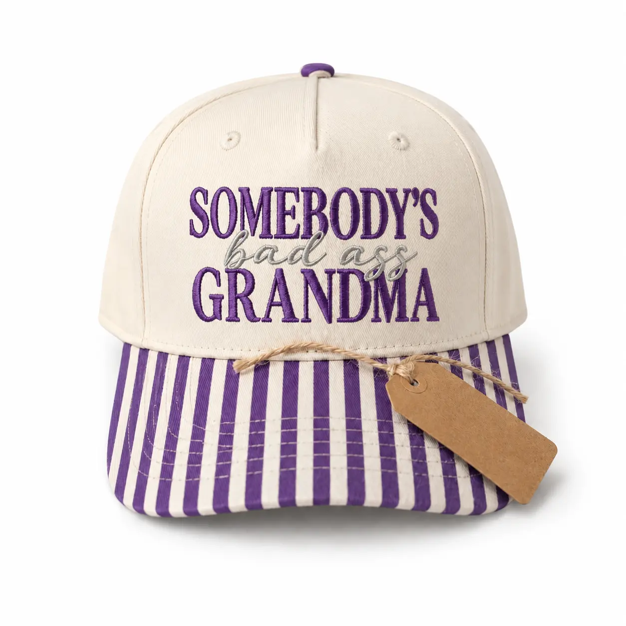 Somebody's Bad Ass Grandma Hat Embroidered Hat Funny Grandma Gift Trucker Hat, Cute Vibes, Trendy Adjustable Outdoor Gift for Her, Wife, Bride, Mom, Girlfriend