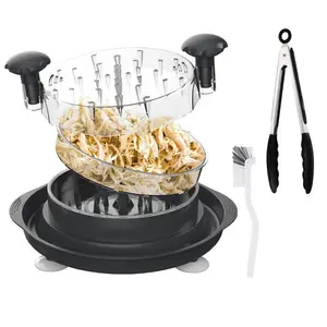 Maison Large Chicken Breast Shredder Tool - Twist Design for Effortless Meat Shredding (Black)" Kitchen Utensils chicken  shredder