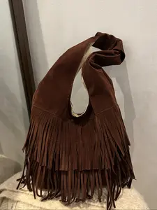 Fashion Retro Single Shoulder Bag, Vintage Matte Fringe Purse, High-Quality Small Batch Crossbody Bag, Hobo Crossbody Bags for Women