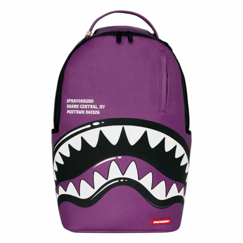 Sprayground Shark Central Purple Backpack