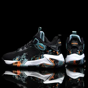 Men's ultra-light shock-absorbing rebound mesh breathable basketball shoes with anti-slip and wear-resistant design, suitable for daily wear sports shoes, classic black style. Basketballshoes