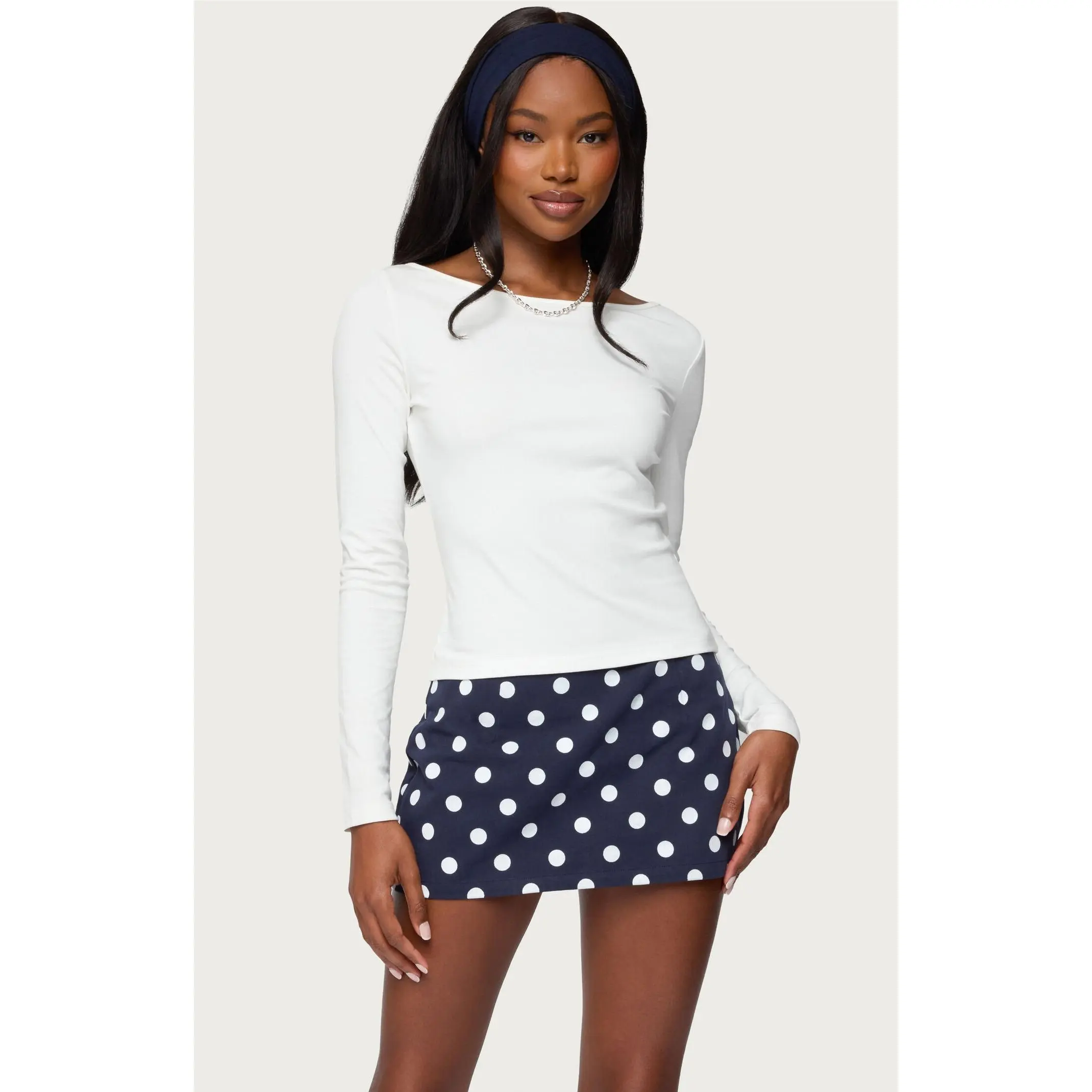 Edikted Women's Savi Boat Neck Long Sleeve Top Edikted Women's Savi Boat Neck Long Sleeve Top