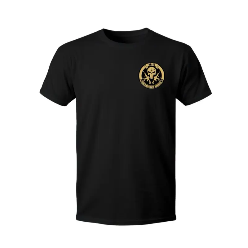 AR15 Enthusiasts Casual T-Shirt, American-Made Comfortable Cotton Short-Sleeve Tee for Gun Owners