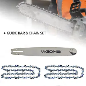 Chainsaw Chain & Matching Guide Bar Combo Set,1Pc or 2Pcs Chains with 1Pc Bar,16" 18" 20" 22" 24" Inch Optional Sizes, 3/8" P .058" Gauge, High-Strength Metal, Smooth Fast Cutting for Home Garden & Firewood Logging