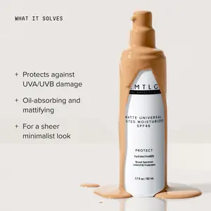 DRMTLGY Matte Tinted Moisturizer SPF 46, Lightweight Facial Moisturizer and Sunscreen
