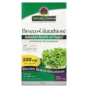 Nature's Answer Brocco-Glutathione, 500 mg, 60 Vegetarian Capsules