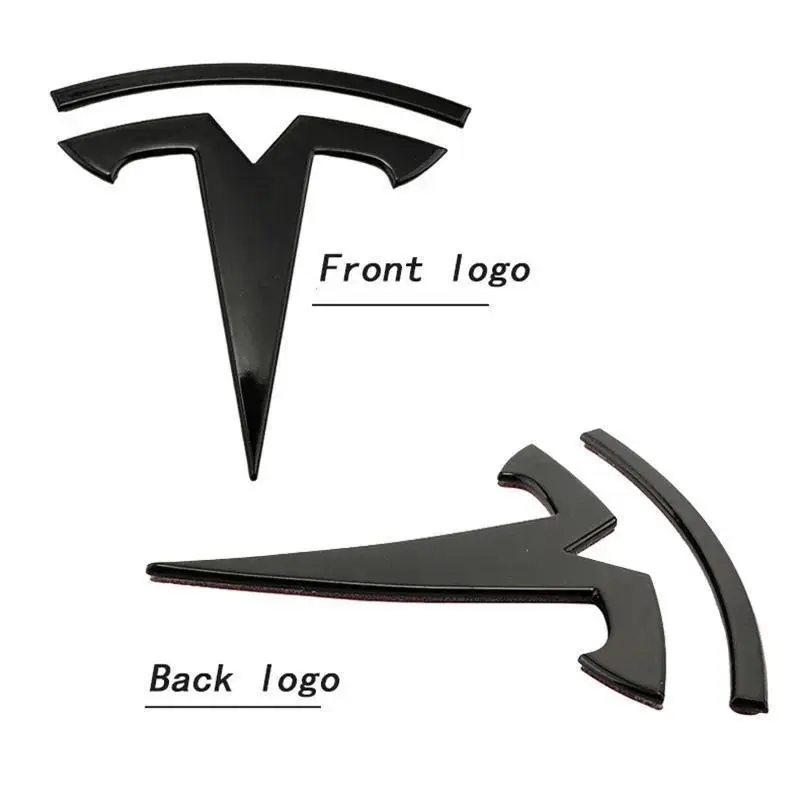 1pcs ABS for Tesla Model 3 Mode Y Car Front Hood Logo Cover Emblem Sticker Styling Auto Body Rear Trunk Badge Accessories