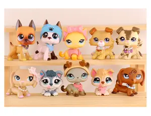 Collectable Cat Collie Great Dane Cocker Spaniel Husky Dog Figure Toy compitable with Mini Pet Shop Toyset Kitty