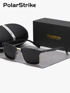 1 Piece PolarStrike Unisex Superior Craftsmanship Fashionable And Luxurious Square Full Frame Polarized Sunglasses UV400