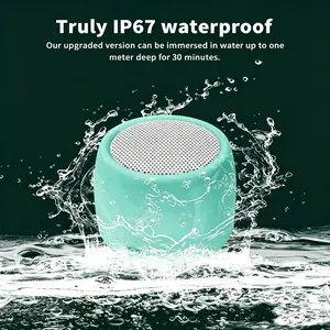 Comiso Mini Speaker, Ipx7 Waterproof Bluetooth-compatible Speaker, Stereo Sound, Strong Bass, Hands-Free Call, Portable for Shower, Indoor, Outdoor, Gift for Men and Women