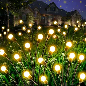 Solar-Powered LED Lawn Light Fixture, Dual Flash Modes, Ideal for Gardens & Pathways, Rechargeable Design, Perfect for Festive Occasions, Solar Landscape Lights