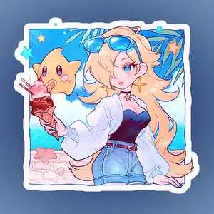Rosaline Mario Kart Sticker – Racing Girl Inspired Aesthetic