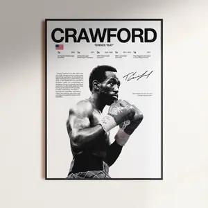 Terence Crawford Poster, Boxing Wall Print,  Boxer Poster, American Boxer, Gym Poster, Boxing Room Decor, Boxing Fan Gift