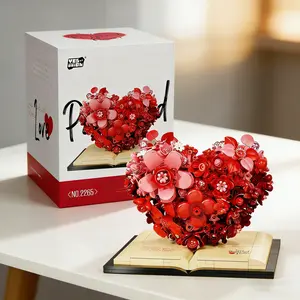 Handmade Heart Puzzle Book Art Sculpture, DIY Gift, Educational Toy, Home Decor, Valentine's Day Present, Collectible Model