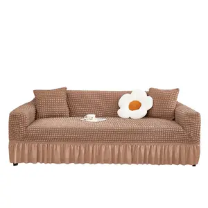 Pure Color Sofa Cover, Anti-Slip Stretchy, Elastic Sofa Slipcover, Dustproof Furniture Protection, Home Living Room Couch Cover