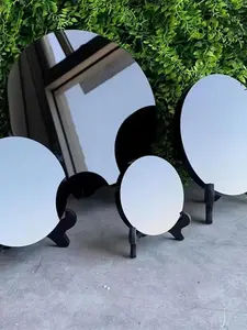 Polishing Crystal Obsidian Divination Mirror, Scrying Crystal Ornament for Reiki Healing, Gorgeous Mirrors for Yoga Meditation, Circle Mirror