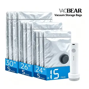 【2026 Upgraded】 X7 Cordless Vacuum Sealing Machine Set - Rechargeable Pump, 9-15 Lightweight Airtight Zipper Pouches, Space-Saving Home Organizer for Travel Carry-On Luggage Clothes Storage Organiser Organiser