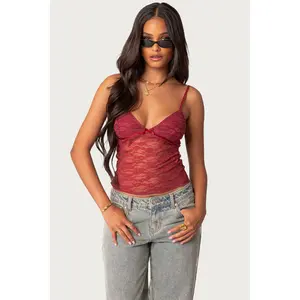 Eira Sheer Lace Tank Top